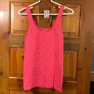 90° Degree By Reflex Pink Animal Print Stretchy Tank Top